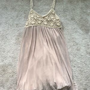 Nude crocheted dress